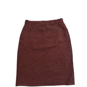 Elegant Brown burgundy merino wool Skirt vintage
